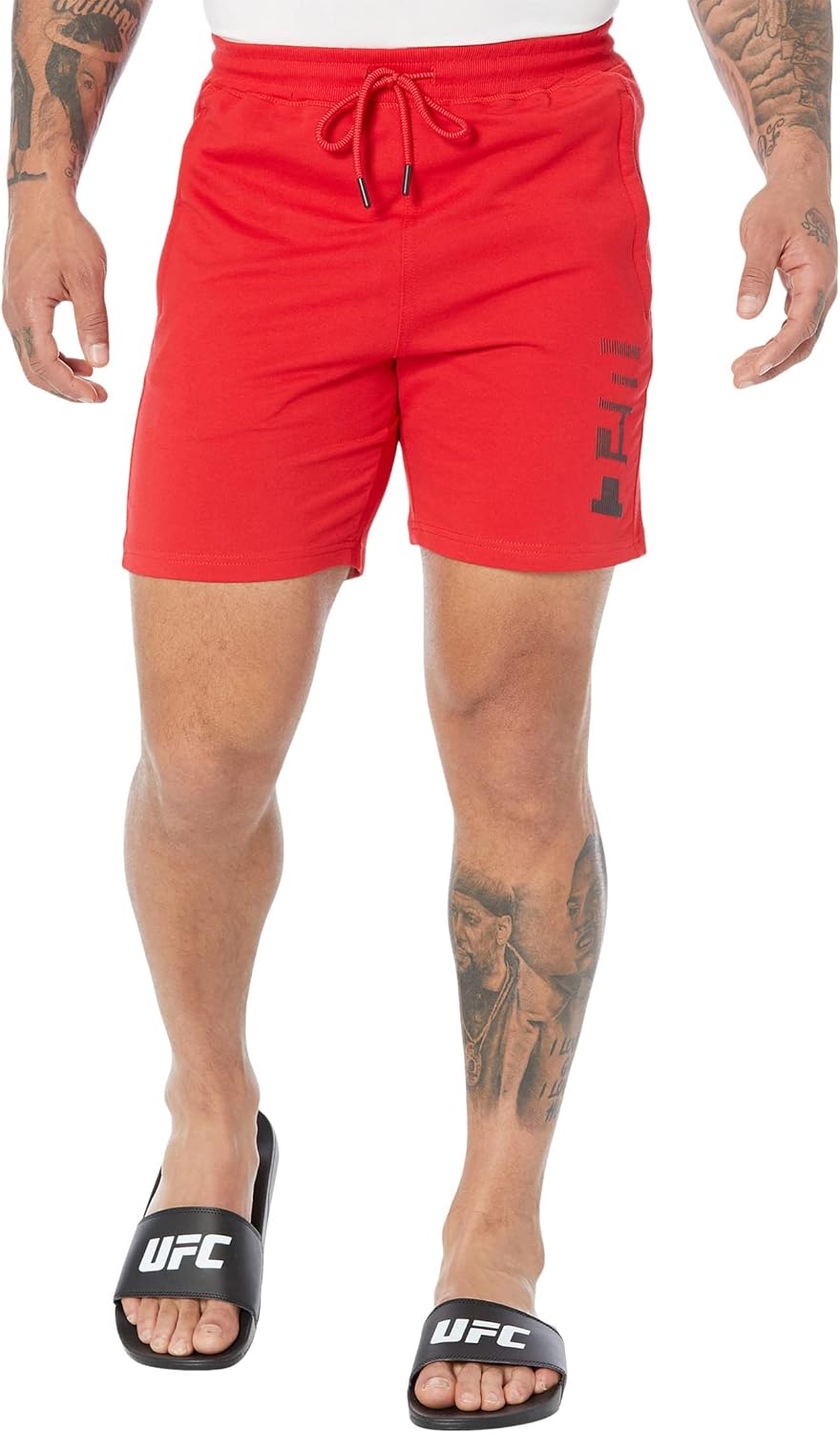 UFC Ultimate Fighting Performance 7" FR. Terry Volleyball Shorts for Men – Blended Cotton – Drawstring Closure
