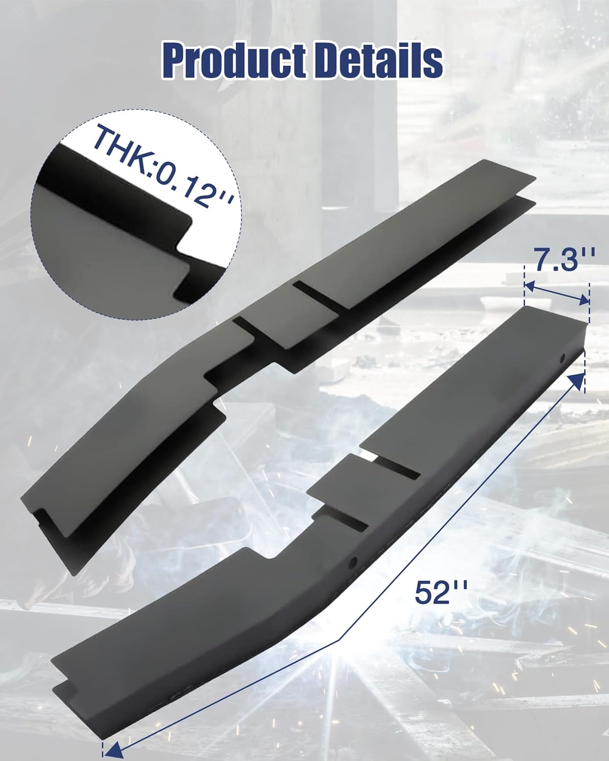 Mountainpeak Mid Frame Rust Repair Kit Fit for 2004-2008 Ford F150 Crew Cab 5.6' Short Bed Frame (4 Doors)