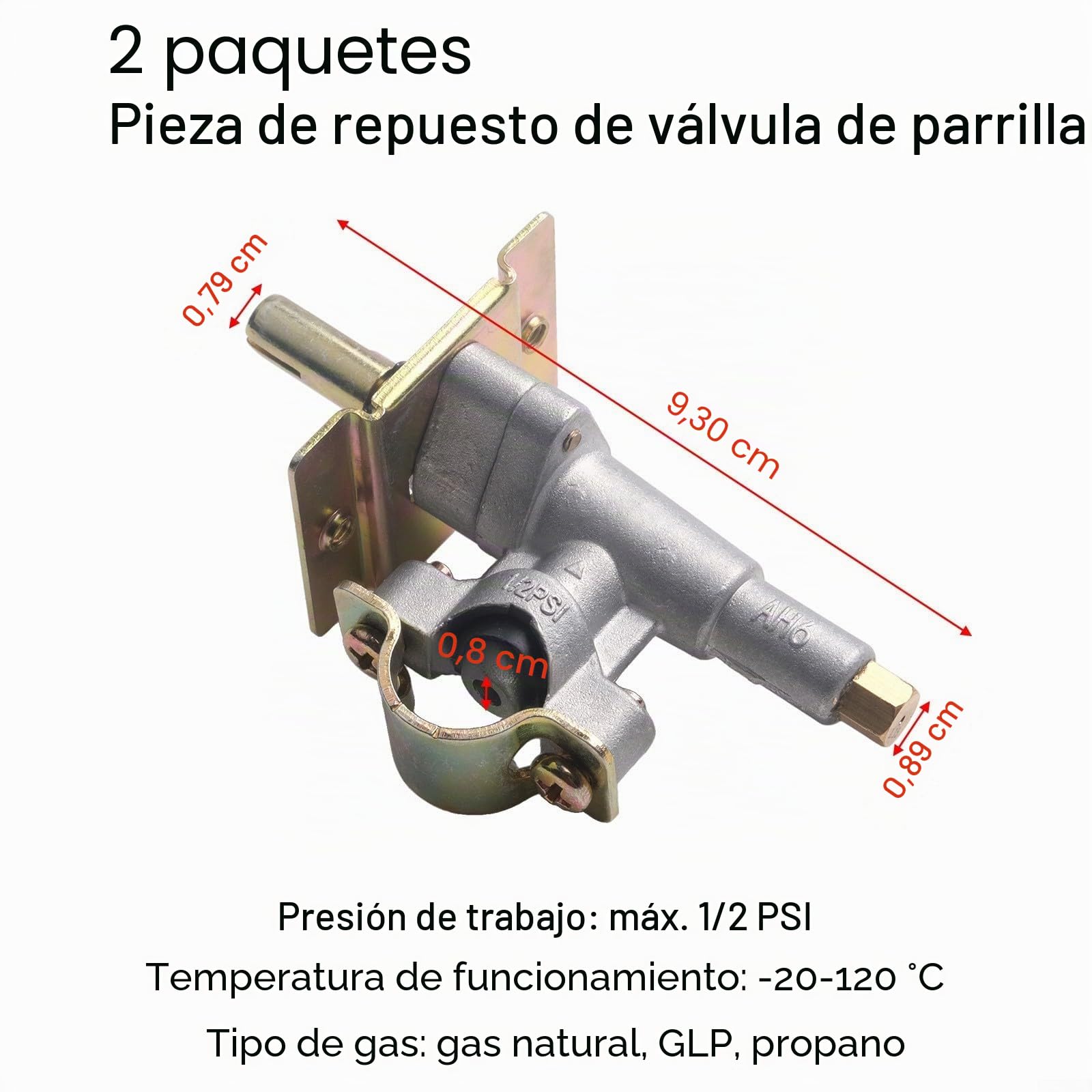 Válvula de control de gas para parrilla, piezas de repuesto para parrilla de barbacoa de 36 pulgadas, 4 quemadores 1565 1554 1836 1866 y 2 quemadores 1517 1651