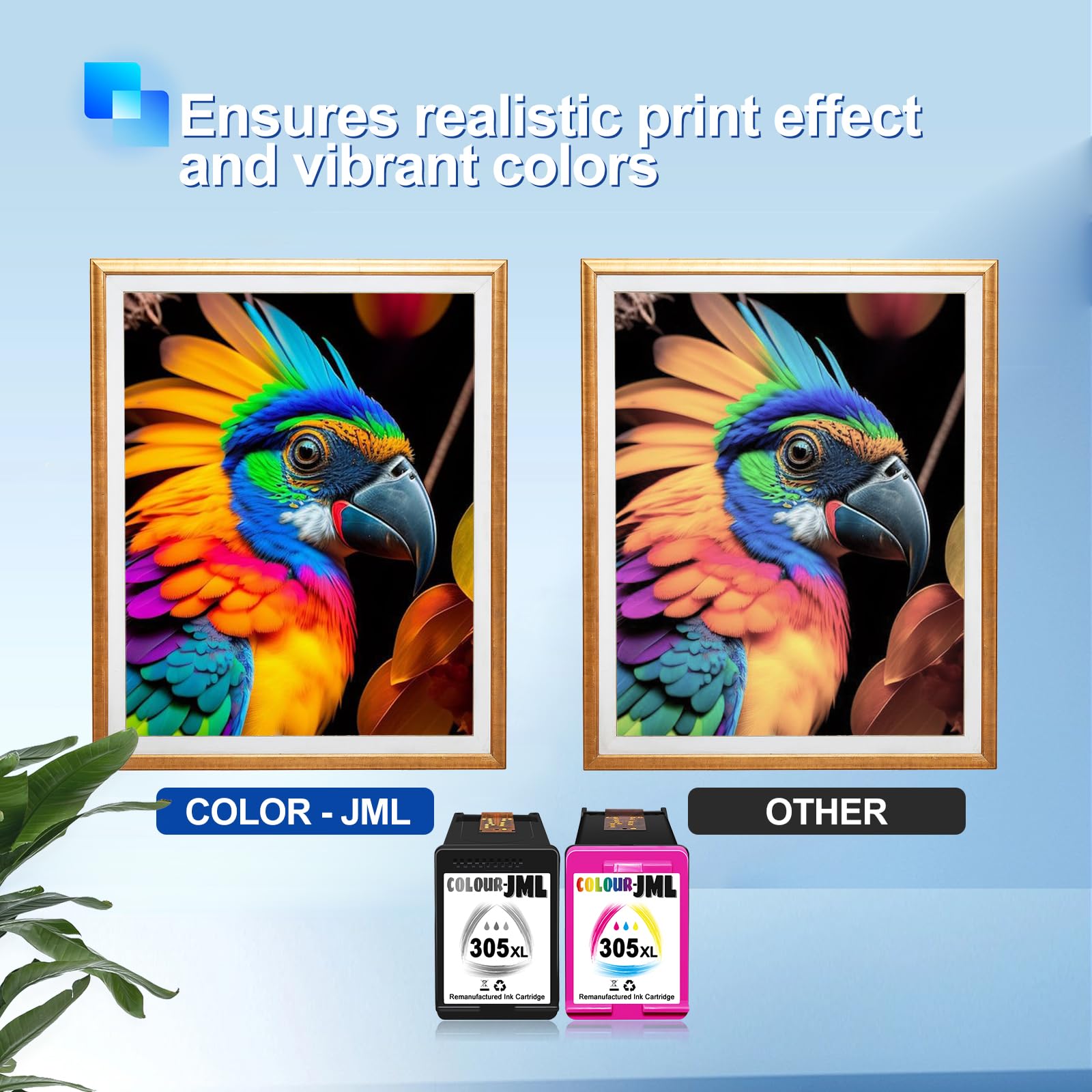 【Actualización-305XL】 305 Cartuchos Tinta Compatibles con HP 305 XL Negro y Color Pack/para DeskJet 2700 2710 2720 2721 2723 Plus 4100 4120 4122 4130/ Envy 6000 6020 6030 6032 Pro 6400 6420 6430 6432 — view 6
