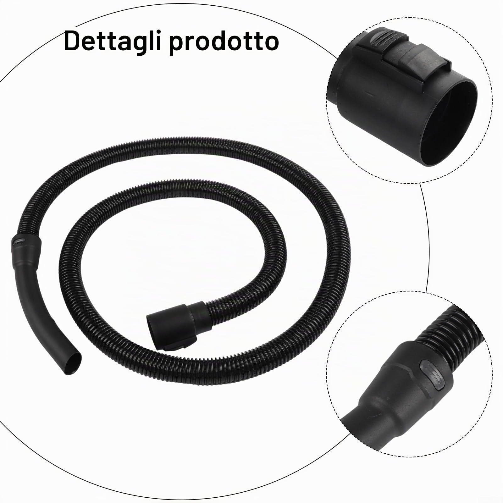 Tubo di ricambio per aspirapolvere, accessori per aspirapolvere con doppi giunti girevoli per Karcher NT20 30 WD1 WD2 WD3 WD4 WD5 WD6