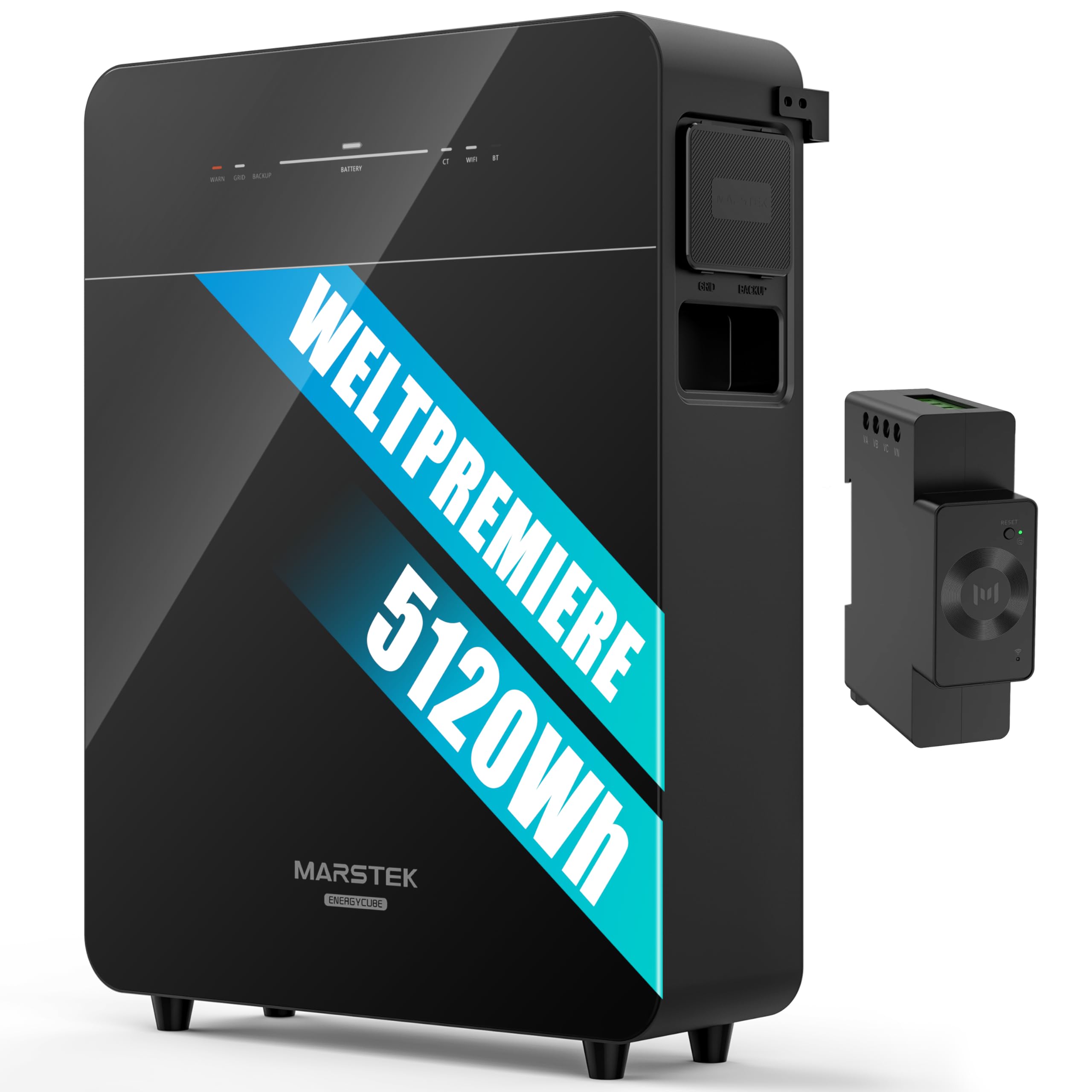 MARSTEK 5,12kW VENUS E 3.0 New Vesion Balkonkraftwerk Speicher+CT002 Smarter Zähler 0% VAT, Jährliche Einsparungen von 1,310 €.AC-gekoppeltes Energiespeichersystem All-in-One Solarspeicher