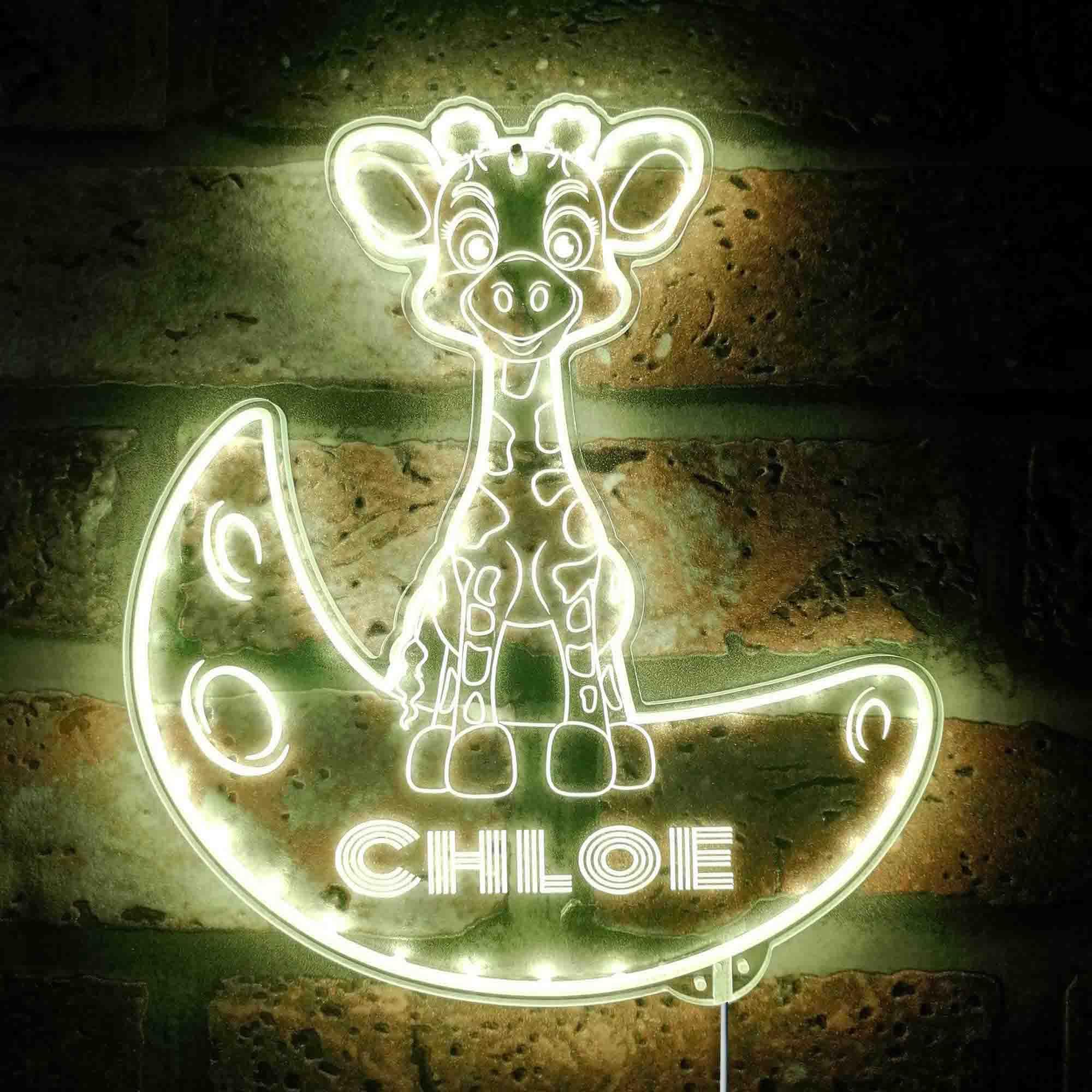 ADVPRO Name Personalized Giraffe RGB Dynamic Glam LED Sign - Cut-to-Edge Shape - Smart 3D Wall Decoration - Multicolor Dynamic Lighting - st06s22-fnd-p0007-tm
