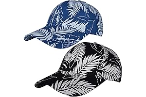 2 Pack Flowery-Printed Baseball Hats: A Cherry on Top for Casual Chic