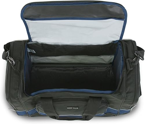 Miniatura 4 de Perry Ellis Bolsa de viaje de negocios-Medium, NegroAzul marino, Bolsa de lona de negocios de 22"