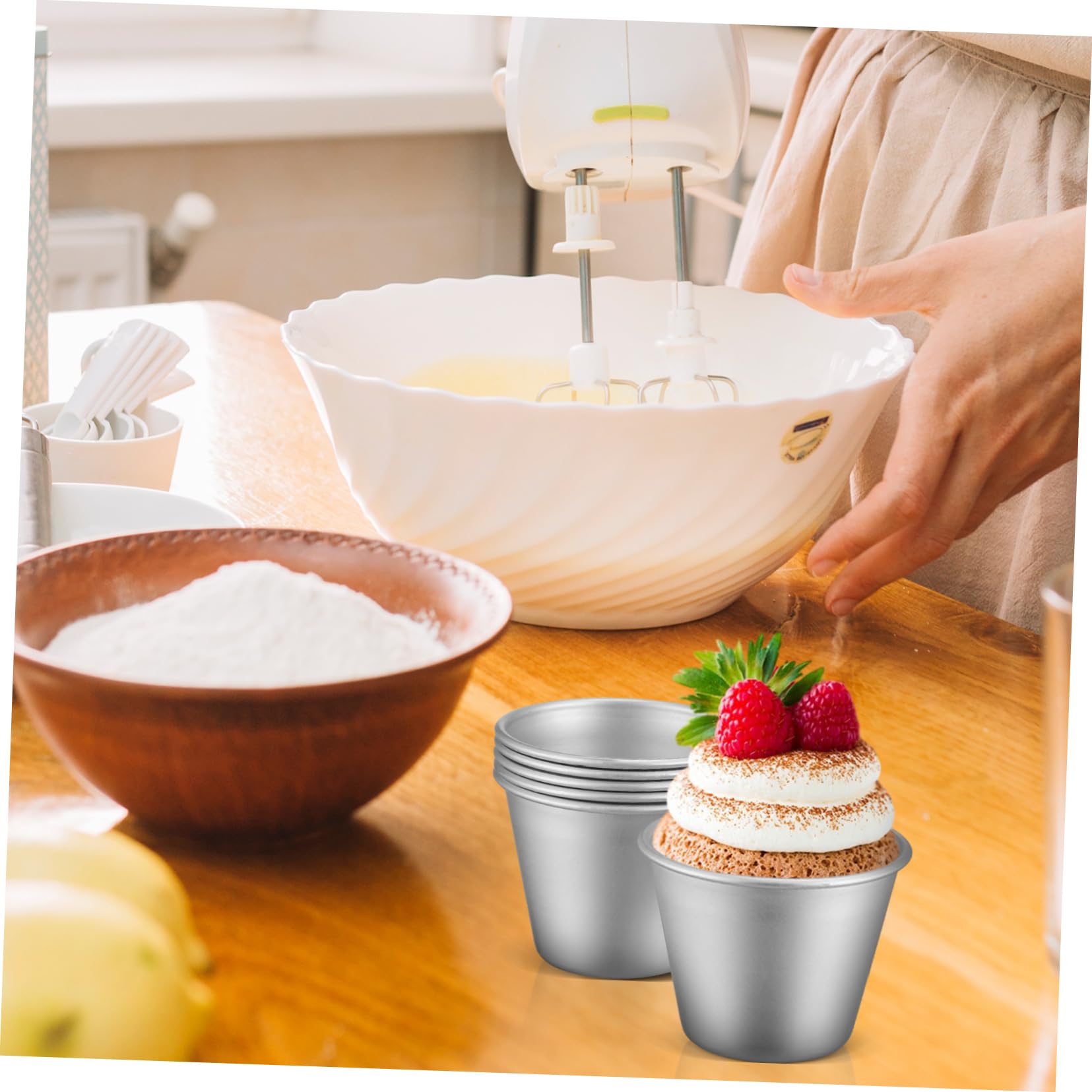16pezzi Stampo Per Muffin e Budini Riutilizzabili Accessori Per Cucina Per Torte e Pudding Facile Da Pulire e Resistente All Usura