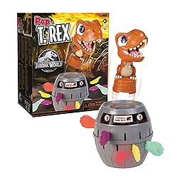 TOMY Pop Up T-Rex Board Game - Family and Preschool Kids Games for Family Game Night - Kids Activities and Jurassic World Toys - 2-4 Players - Ages 4 Years and Up