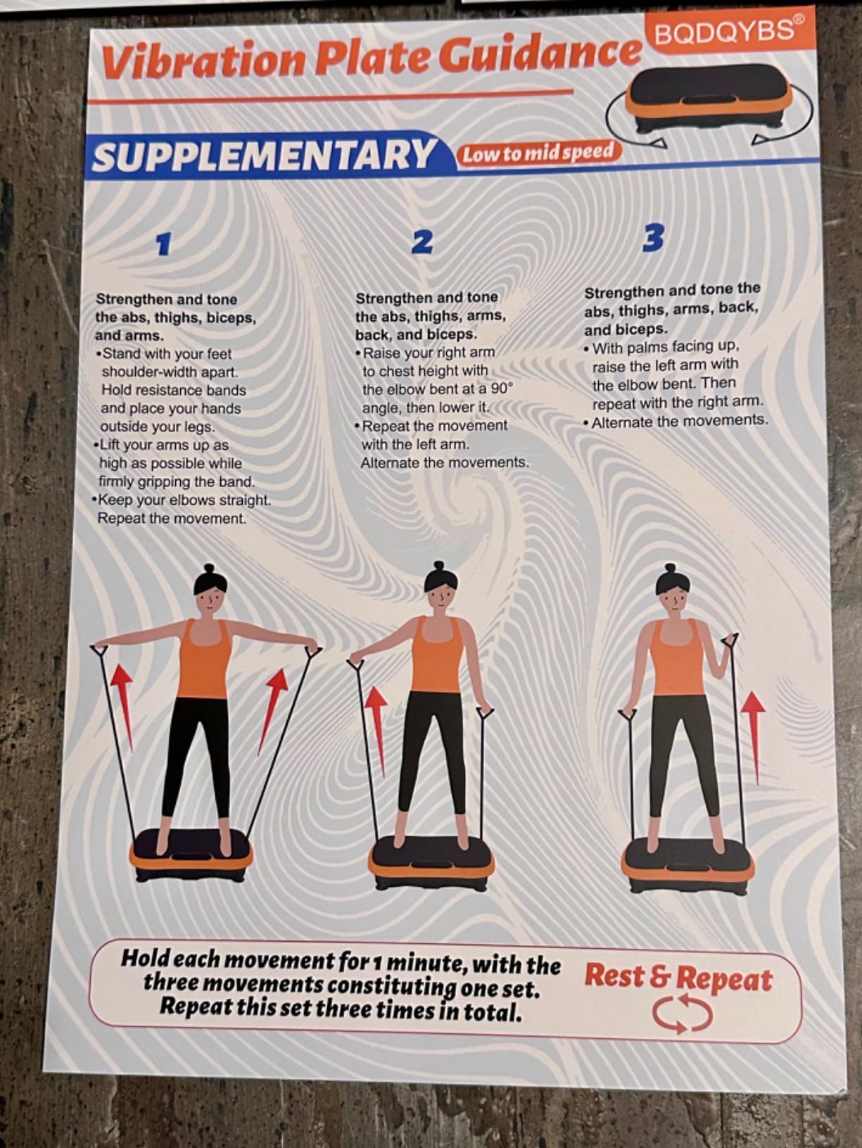 Vibration Plate Exercise Machine Poster - 6 Workout Guidance & 2 Pcs Planner, Comprehensive Whole Body Wave Vibrating Workout Chart