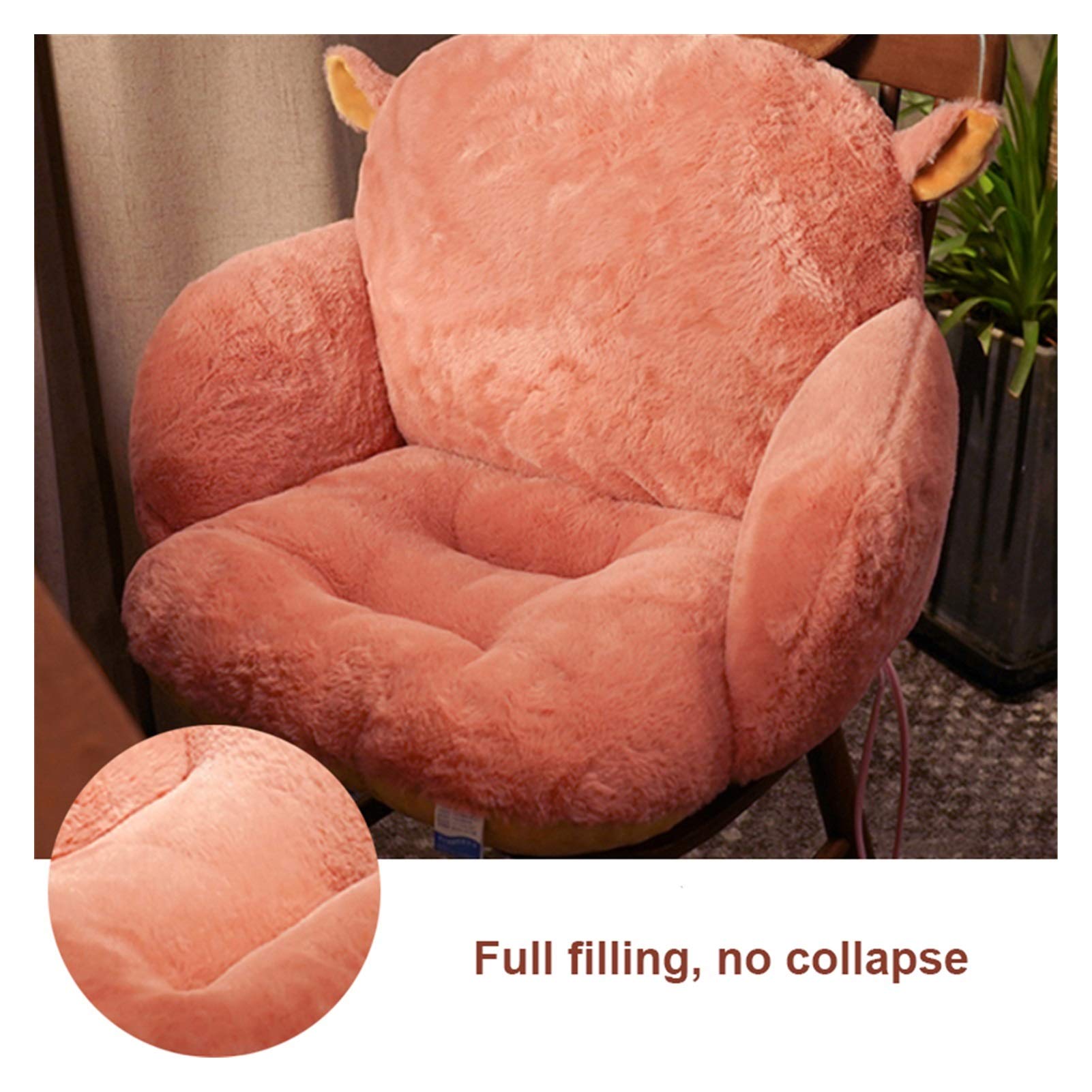 Cuscino di Supporto for Schienale, Cuscino for Sedia, Cuscino for Seduta, Cuscino for Lettura, Cuscino for Seduta Semi-chiuso Cuscino in Un Pezzo Tappetino for Ufficio Sedentario Sedile for Studenti (