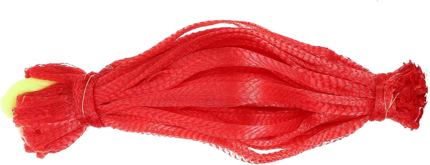 100pcs Red Mesh Watermelon Nets Drawstring Bags Thickened Portable Fruit and Vegetable Hanging Storage Pouches for Kitchen and Grocery Shopping