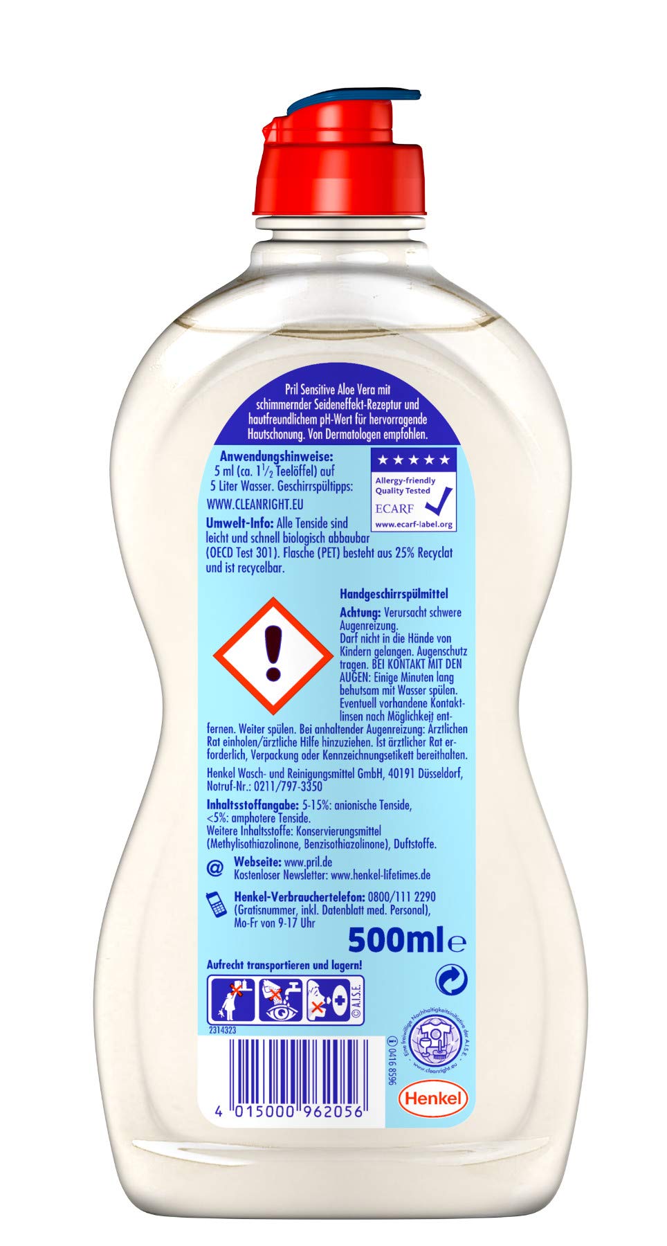 Pril Sensitive Aloe Vera 500 Ml | Desertcart Saint Lucia