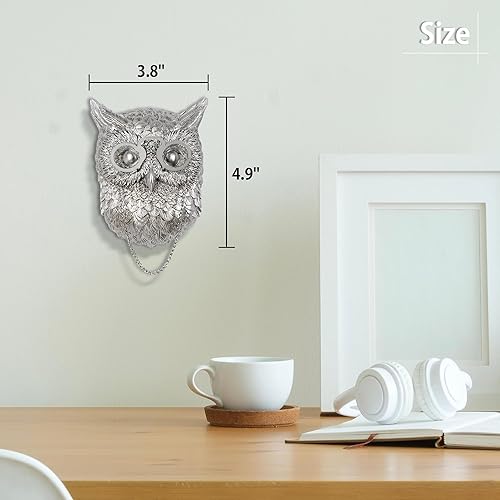 Miniatura 3 de UITWMKTG Decoración de pared de cabeza de animal plateada, decoración moderna para el hogar, esculturas de animales de resina, montaje en pared,