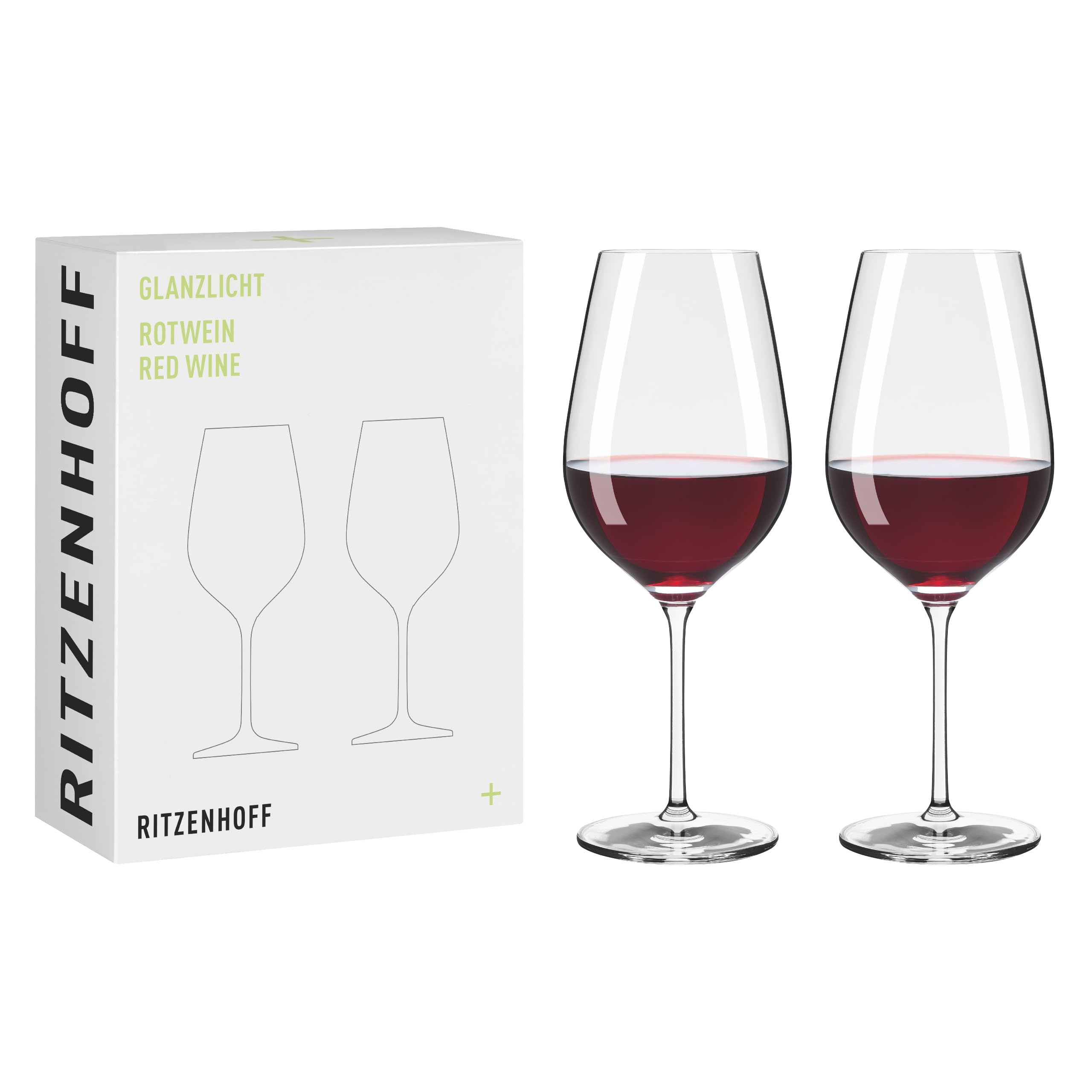 RitzenhoffGlanzlicht Series 8011001 Red Wine Glass 600 ml Set of 2 Elegant Modern Made in Germany
