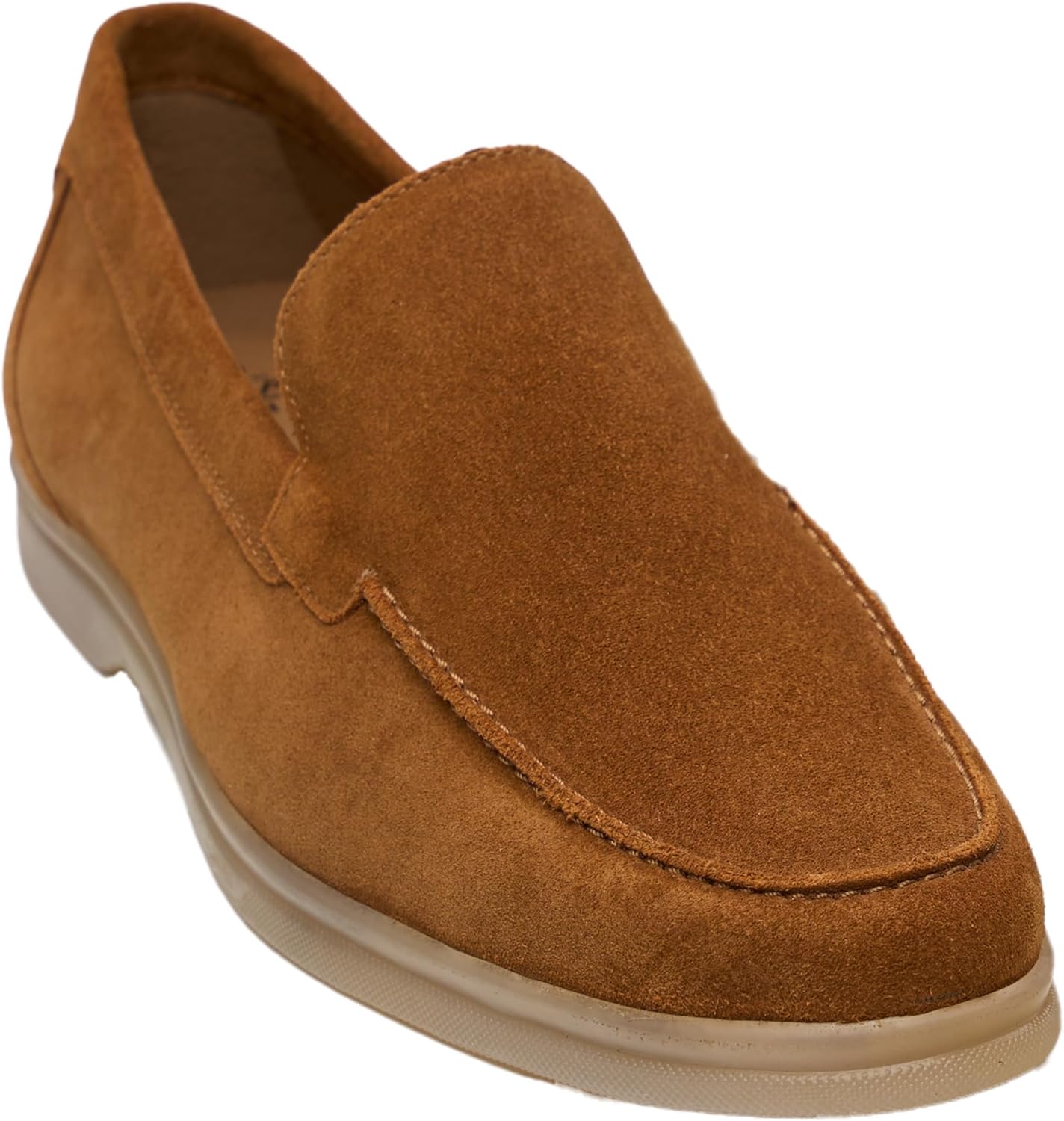 Men’s Suede Leather Slip-On Loafers - Business Smart Casual Moccasin-Style Shoes