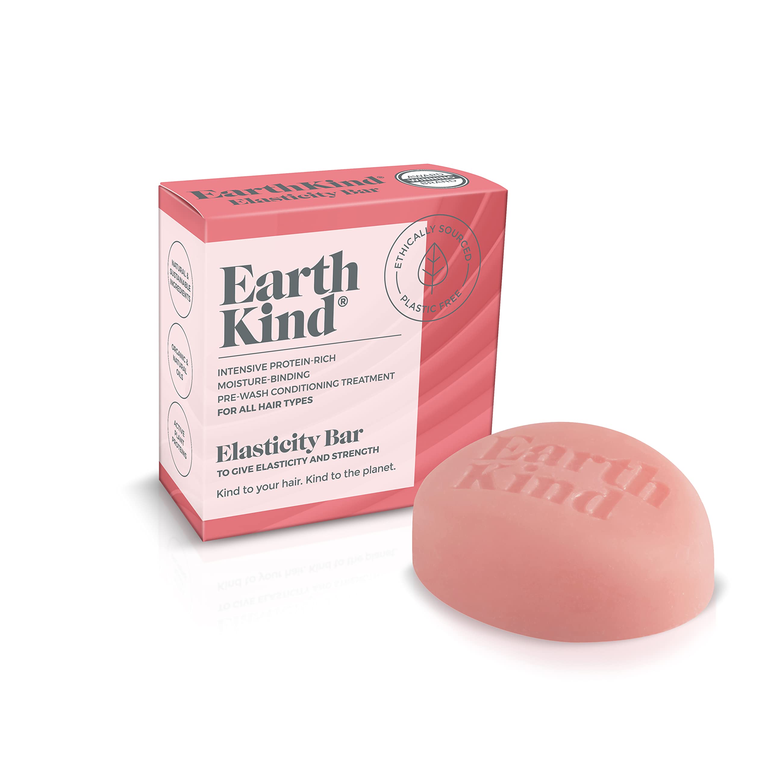 Earthkind Elasticity Bar Pre-wash Deep Conditioning Treatment Mask for ALL Hair Types, Pink