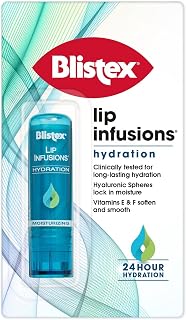 Blistex Lip Infuser Hydration, Hydrating Hyaluronic Acid, 0.3 g, Packaging May Vary