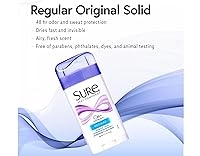Vista 4 de Sure Desodorante 1.7 oz Original Sólido Regular (1.7 fl oz) (paquete de 2)