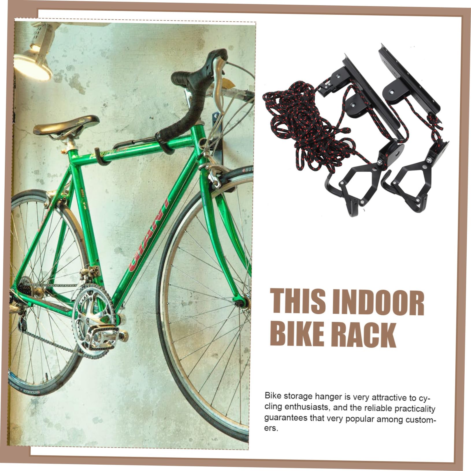 UKCOCO Soporte de Bicicleta de Gancho de Pared para Almacenamiento de Bicicletas Organizador y Plegables Resistente y Duradero