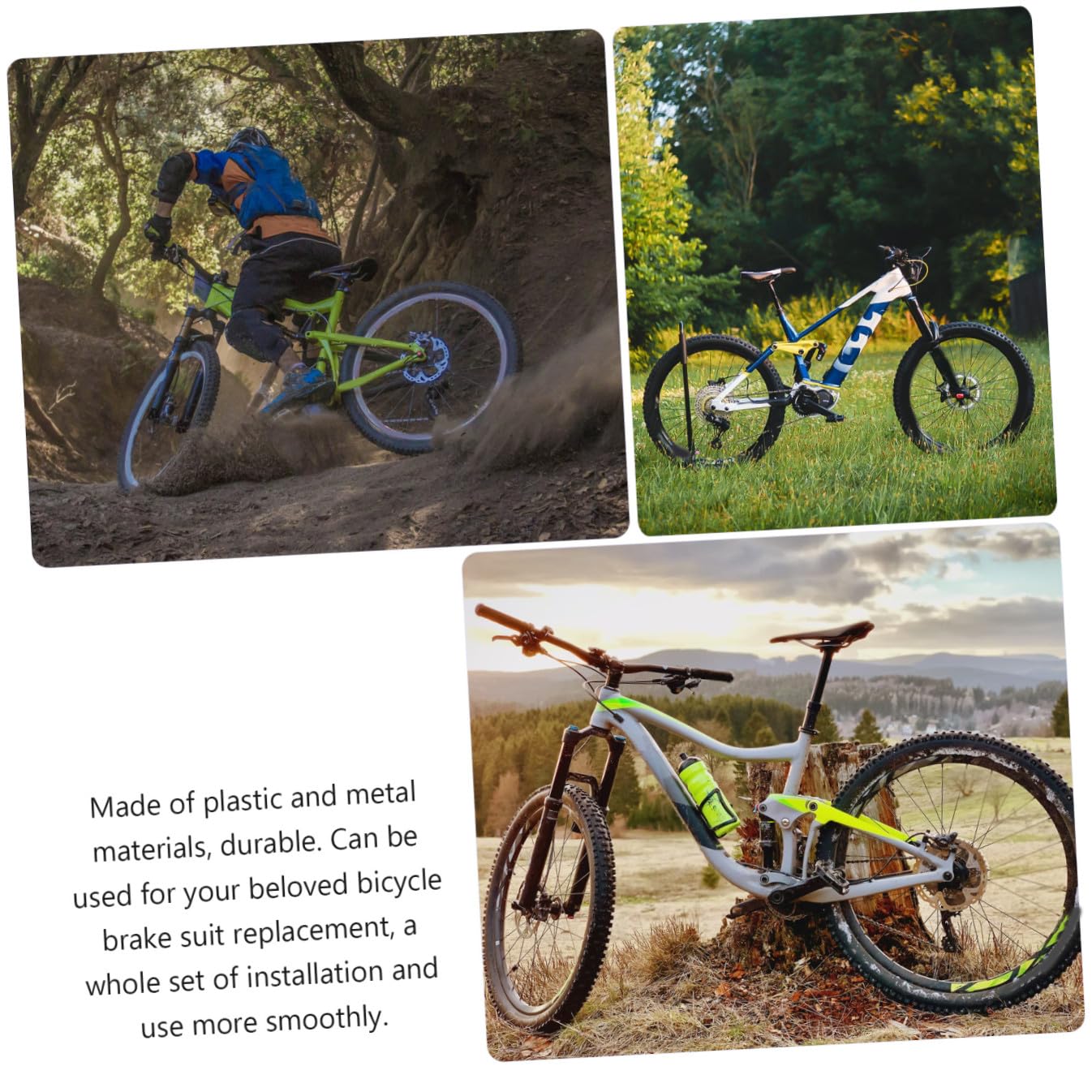 Anneome Fahrradbremszubehör Bremsbeläge Scheibenbremse Fahrrad Bremsen Satz Hydraulisch Metall Kunststoff Langlebig für Mountainbike