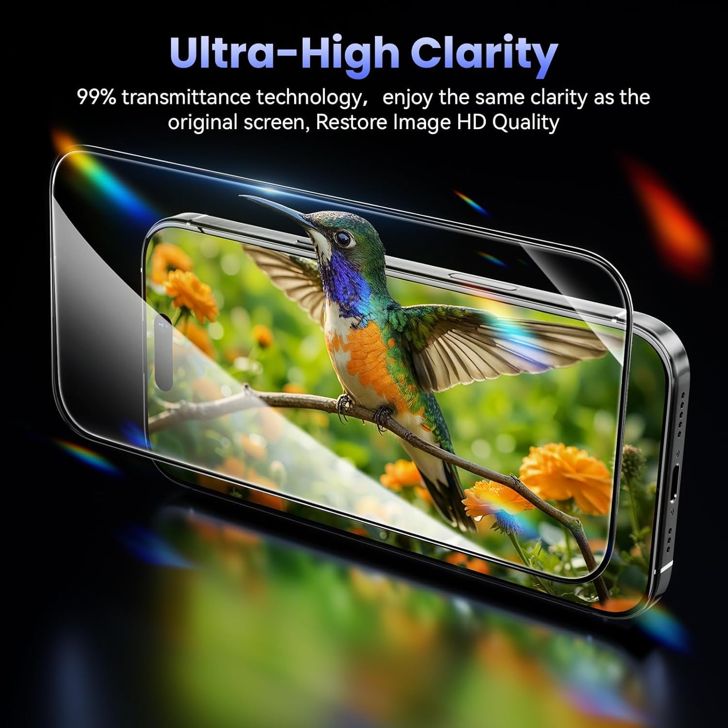 Military-Grade Tempered Glass Screen Protector Compatible for iPhone 11 / iPhone XR with Edge to Edge Coverage and Easy Self Installation kit — Amazon image 3