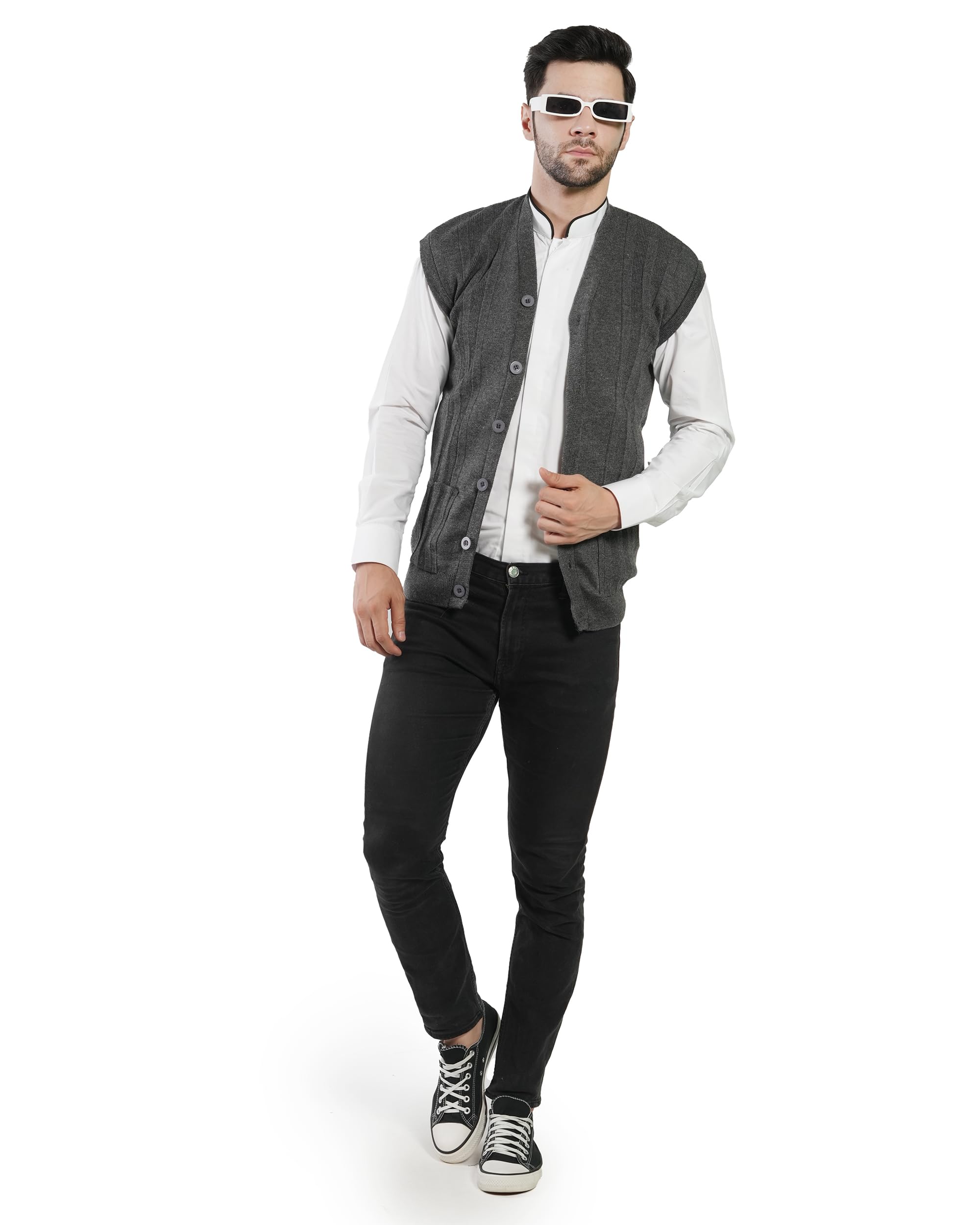Men Front Open Coat Button S/L-picture-42