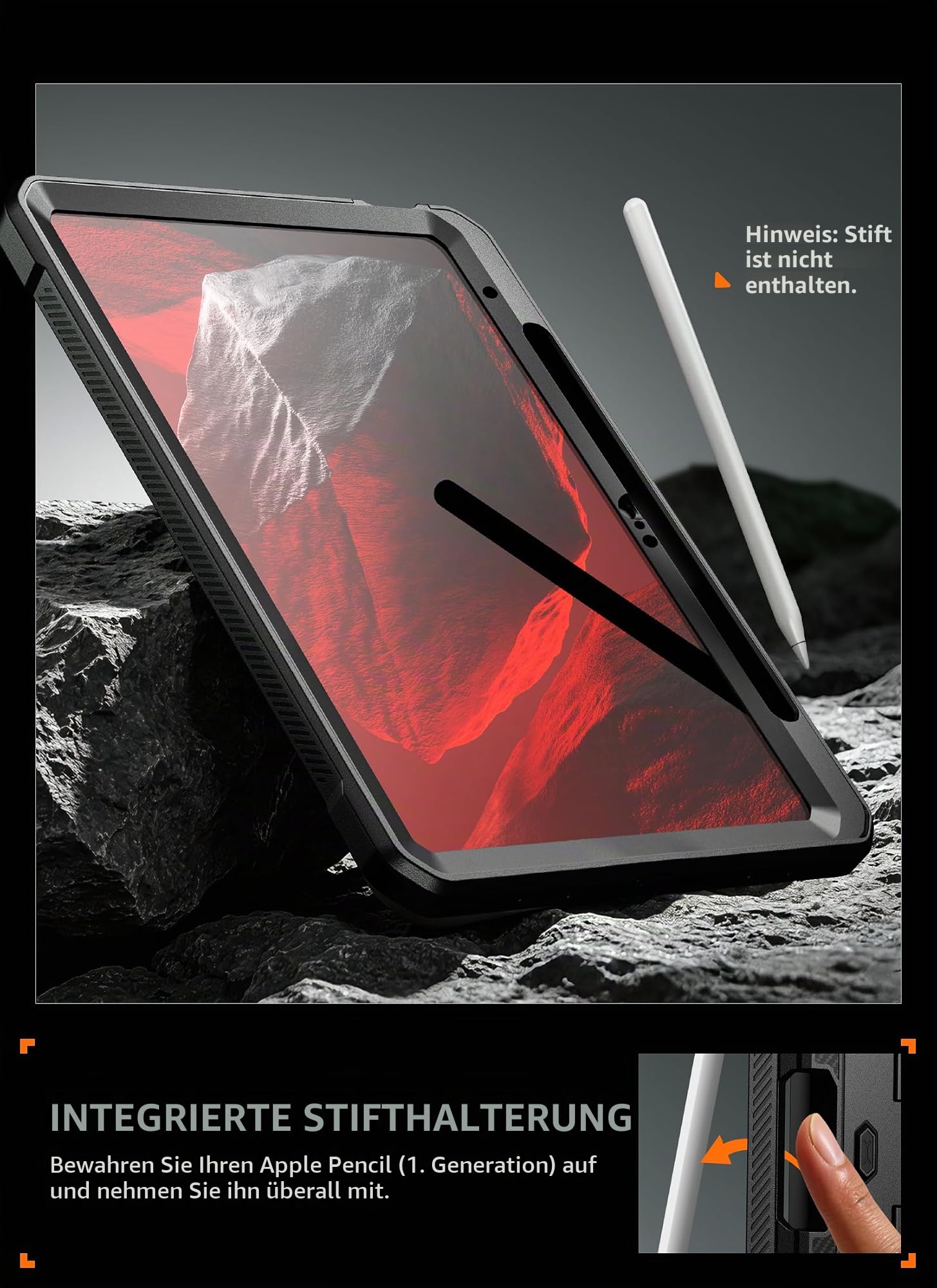 SUPCASE für iPad 11 Hülle A16 Chip 11'' 2025 iPad 10th 10.9'' 2022, Schwarz | Bumper Case 360 Grad Schutzhülle mit Displayschutz, Ständer und Stifthalter [UBPro] Hardcase für iPad 11''/10.9'' 2022/2025