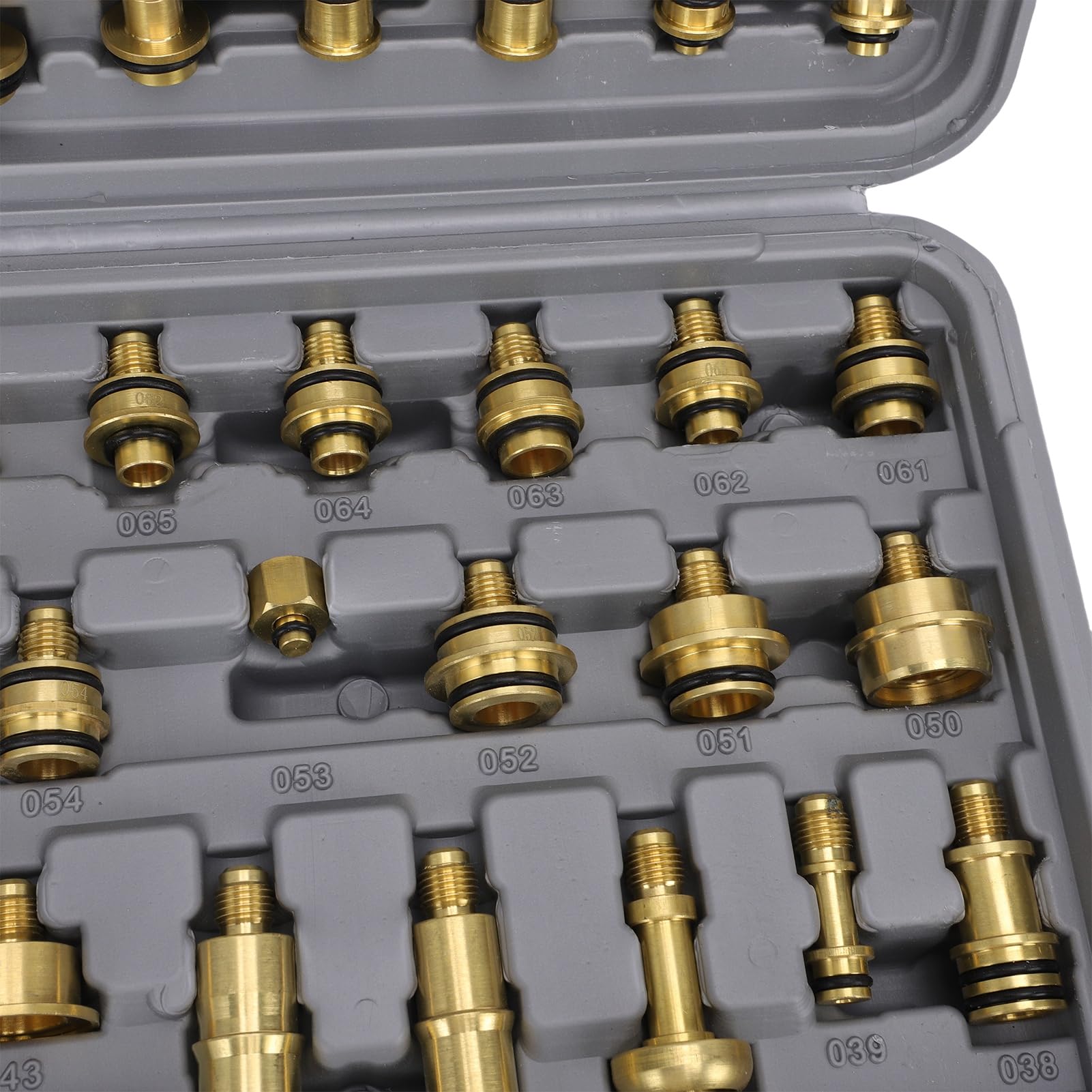 Naroote Kit de Detección de Fugas de CA Automotriz de 122 Piezas Kit de Prueba de Fugas de CA de Latón Probador de de Multifunción para Automóvil con Estuche Moldeado por