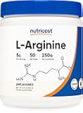 Nutricost L-Arginine (250 Grams) - Pure L-Arginine Powder - 5000mg Per Serving; 50 Servings
