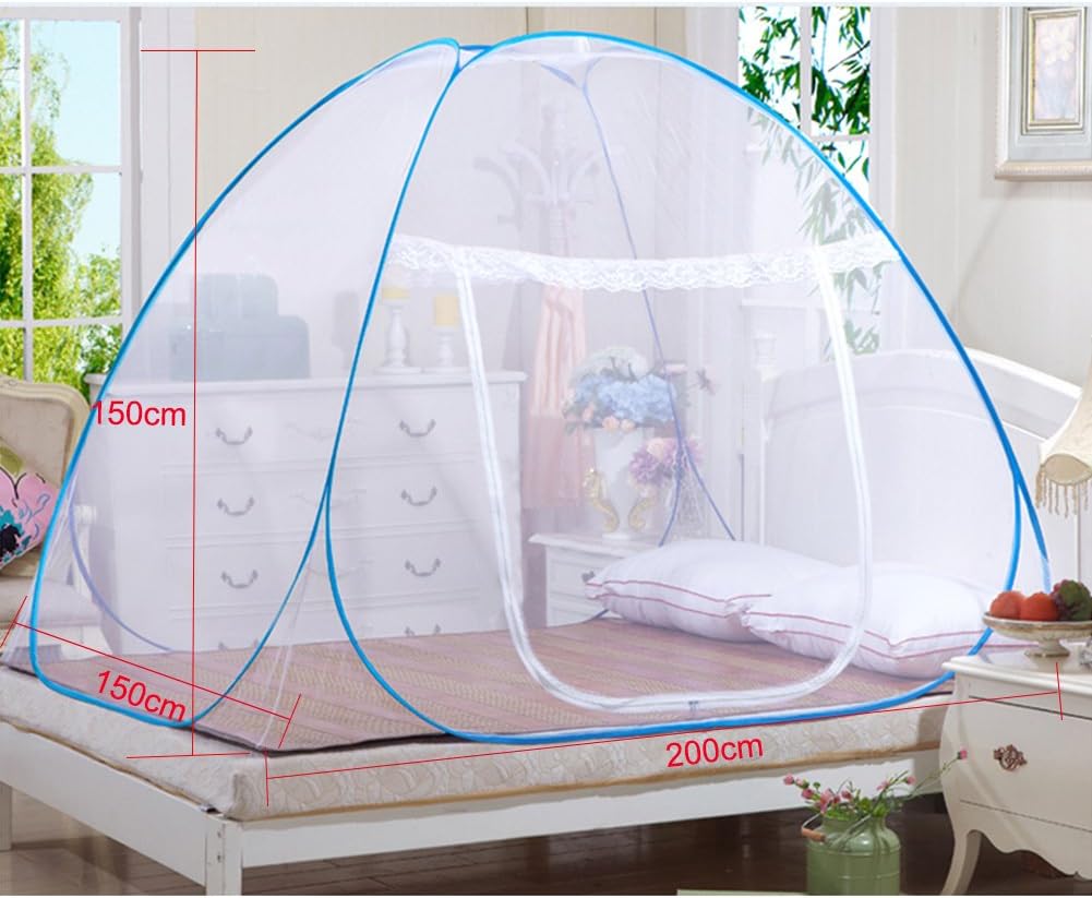 MYMM Mosquito Net Bed Canopy, Premium Bug Screen Repellant, Rectangular Screen Netting Curtain, Insect Protection Repellent, Repels Insects Carrying Malaria & Diseases (Queen Size)