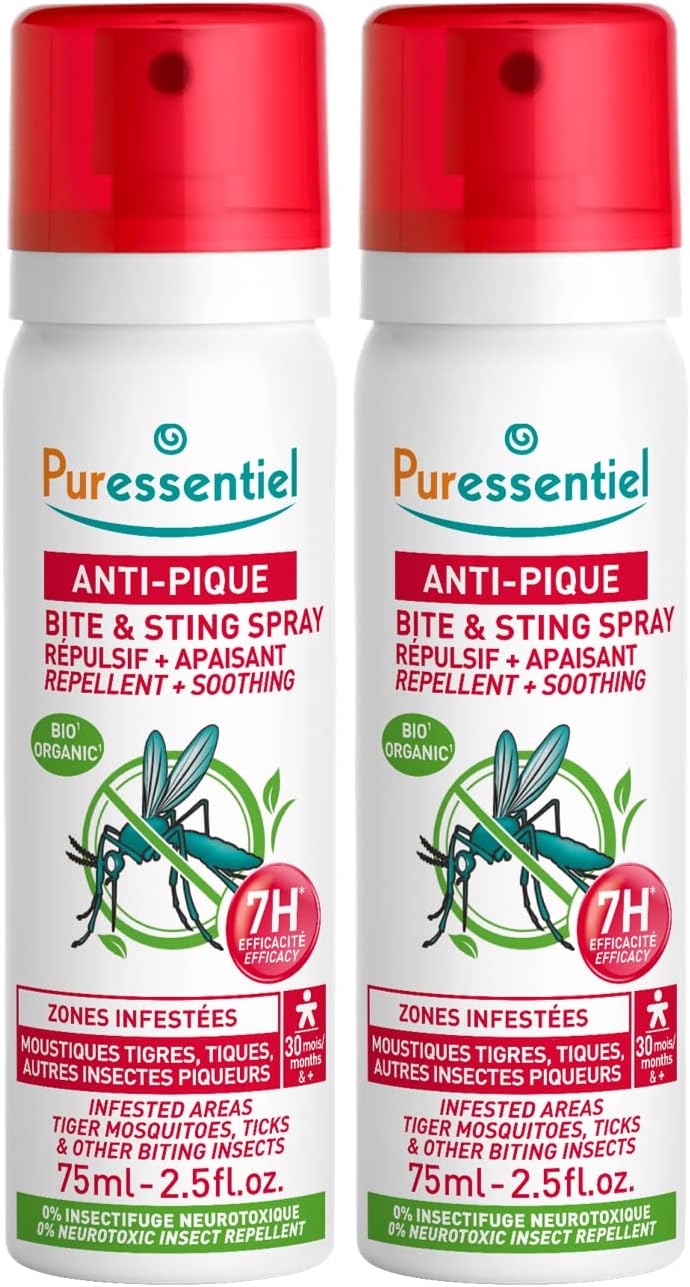 Spray do odpychania moustic, 2 x 75 ml Puressentiel