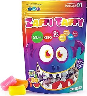 Zollipops Halloween Clean Teeth Zaffi Taffy, Natural Fruit, 10 Oz