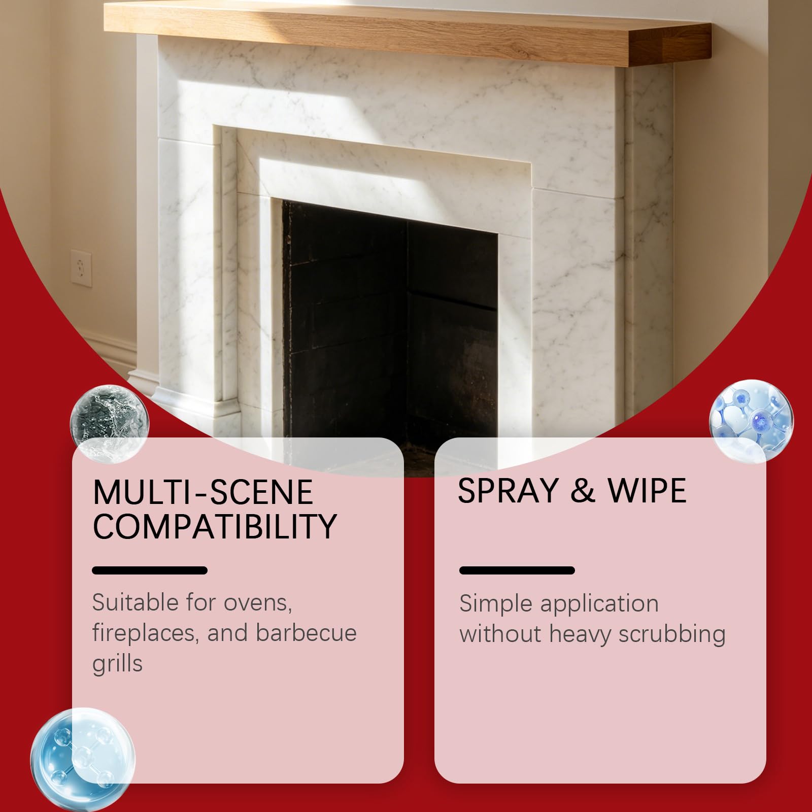 Schnell Wirkendes Kaminreiniger-Spray, Mühelose Reinigung Schrubben. (6PCS)