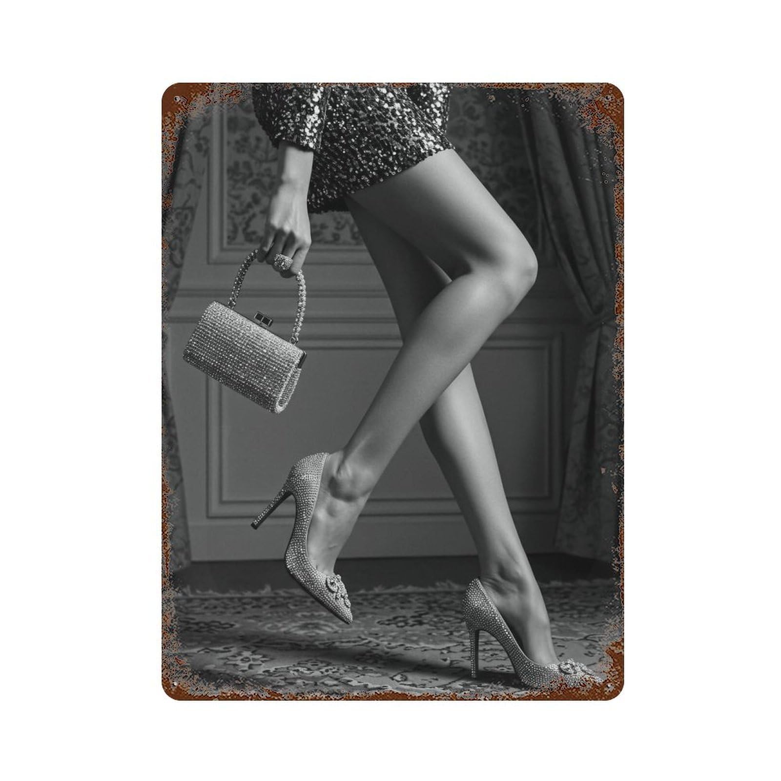 xiaoxiaoshen High Heels, Photography Prints1 Wall Decor Art Metal Tin Poster Modern Home Decor Art Home Bar Shop Decorations Vintage Sign 40x30cm