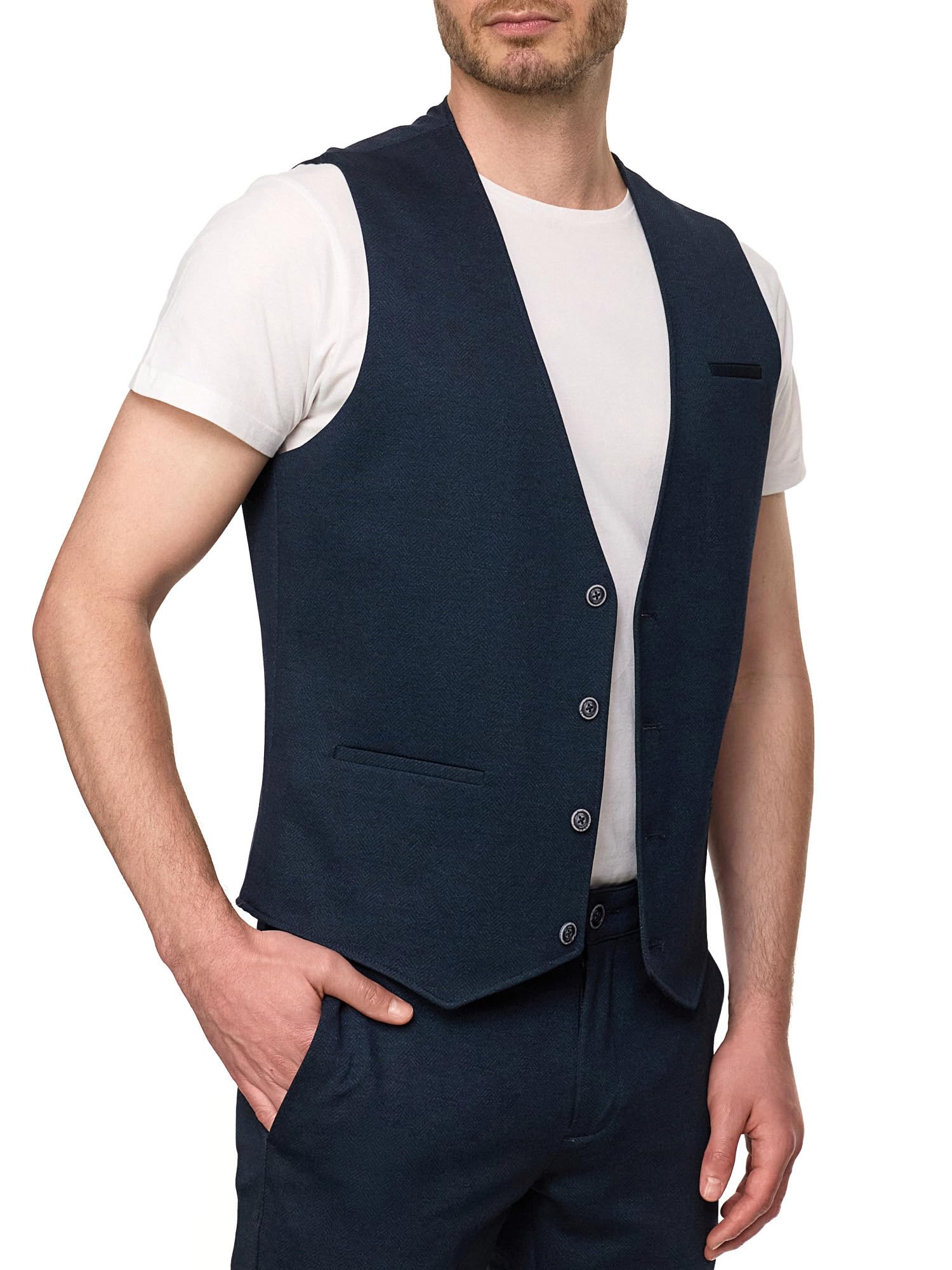 JEFF Gilet da uomo JFFinn con Ponti Roma elasticizzato in 4 direzioni | Gilet da uomo