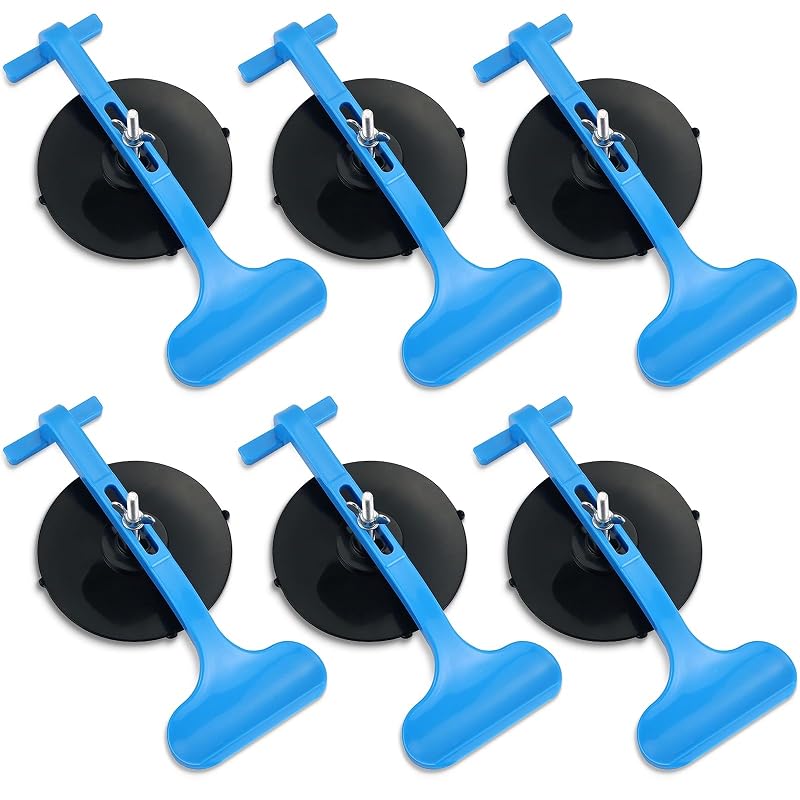 Kit de Grampos com Ventosa para Vidros DASBET Azul, Ajustável, 6 Peças