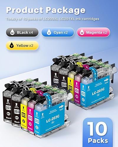 Miniatura 9 de INK4U Cartuchos de tinta compatibles LC75 de repuesto para Brother LC75 LC71 LC79 XL para impresora MFC-J6510DW MFC-J6710DW MFC-J6910DW MFC-J280W