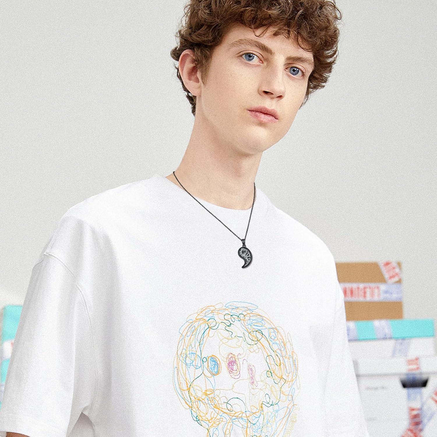 Yin Yang Dragon/Phoenix/Koi Fish Necklace 925 Sterling Silver Yin Yang Couples Matching Pendant Friendship BFF Necklace Jewelry for Her Him with Gifts Box