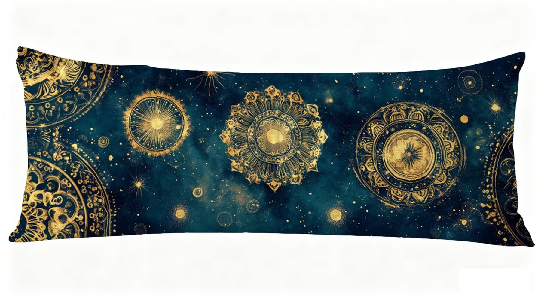 Poduszka dla osób śpiących na boku, abstrakcyjna poszewka na poduszkę 50 x 180 cm, poduszka ciążowa, wzór boho, dwustronna, aksamitna poduszka do ciała, z zamkiem błyskawicznym, poduszka ciążowa i