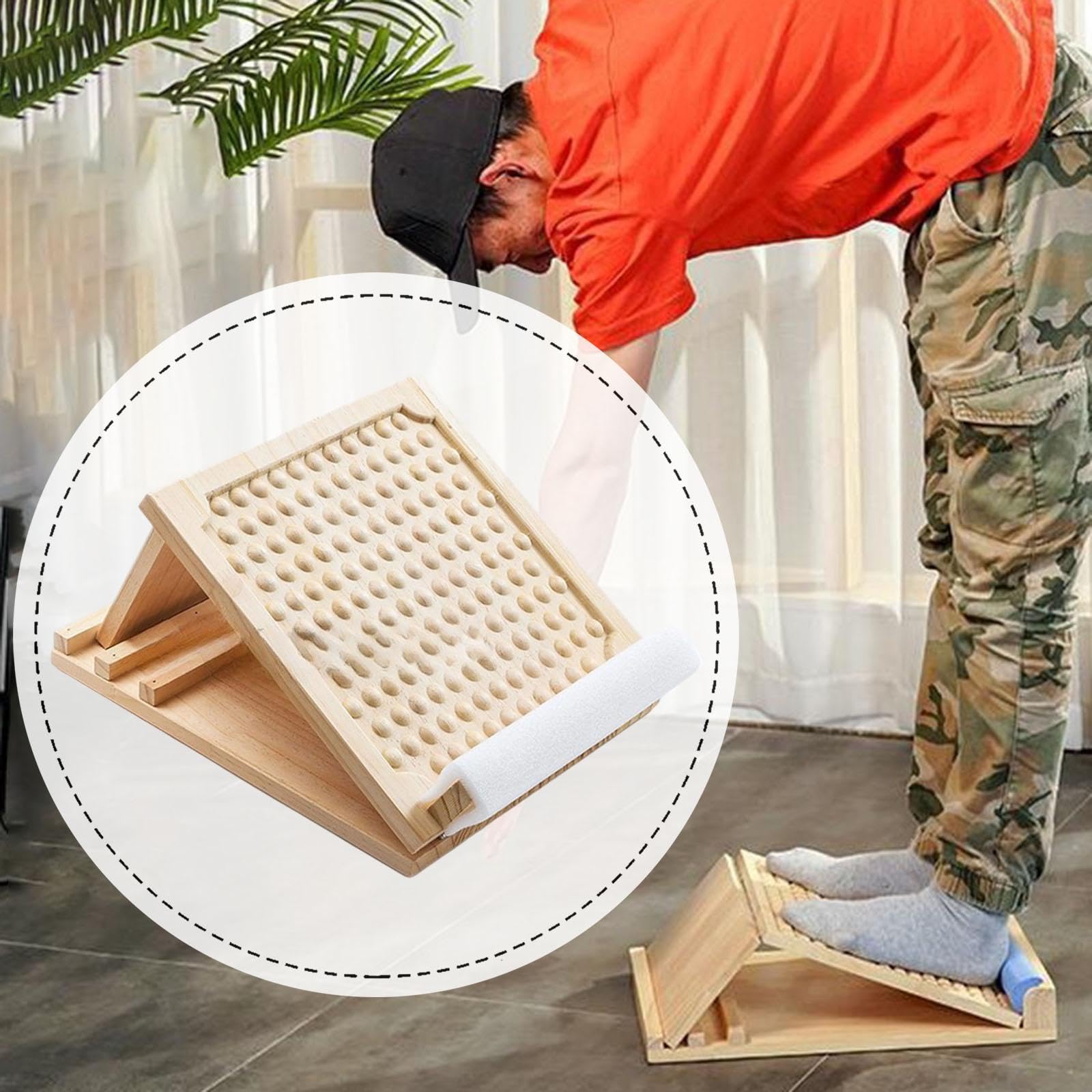 F Fityle Wadendehner Schrägbrett aus Holz, Slant Board mit verstellbare Winkel, Verstellbar Wadenstrecker, Mobility Balance Board für Zuhause Wadenstreckung, Fitnessstudio, Outdoor-Gebrauch