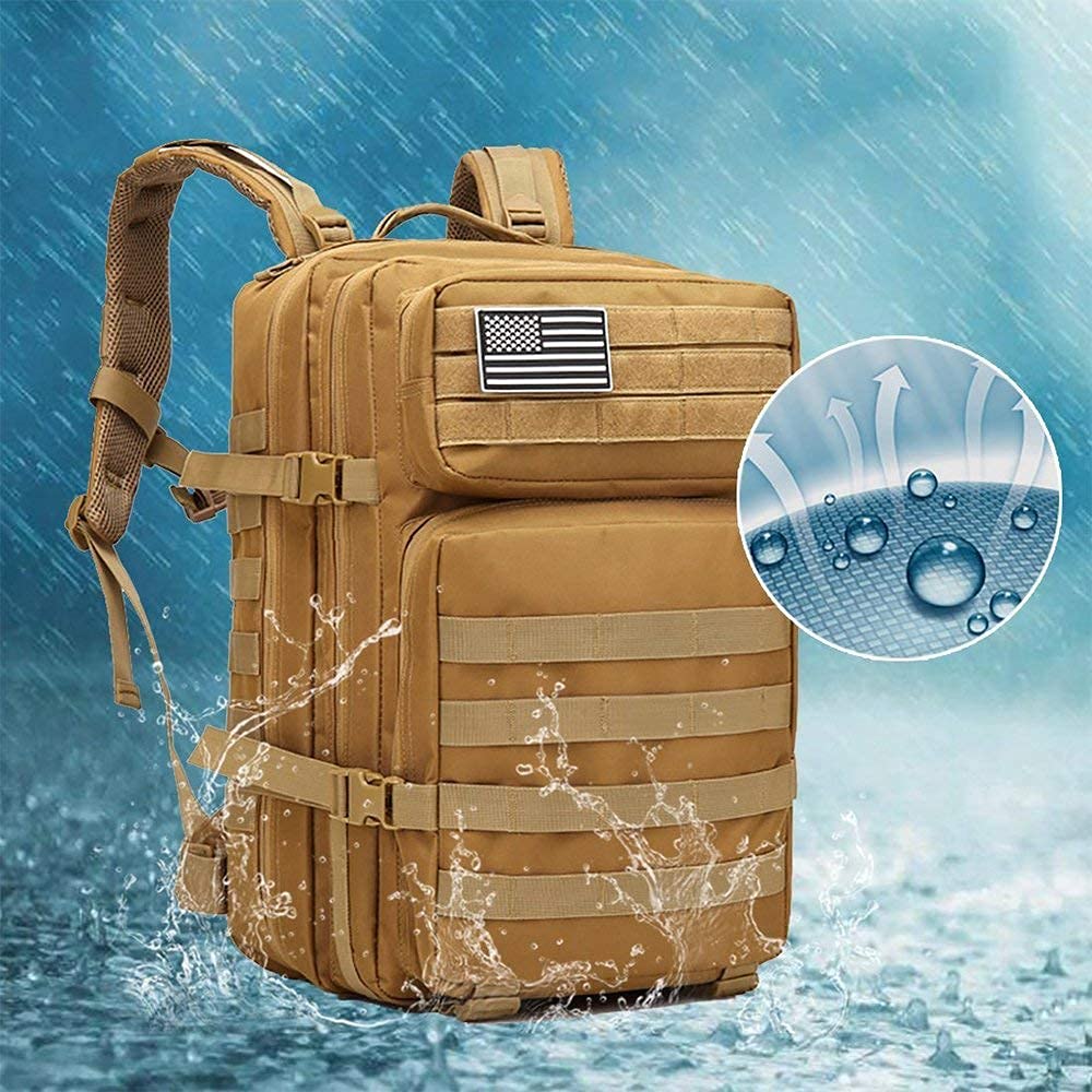 Zaino Tattico Militare 45L Tattico Molle Professionale Trekking Zaino Tasche Multiple in Nylon 600D ad Alta Capacità per Campeggio, Zaino di Assalto, Escursionismo, Patrol Camping