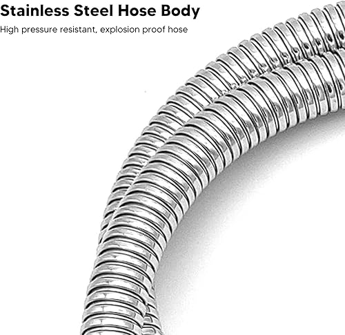 Miniatura 4 de Dioche Cabezal rociador de tazón de champú de salón con manguera, 2 engranajes anti salpicaduras rociador de fregadero de repuesto, tubo flexible de