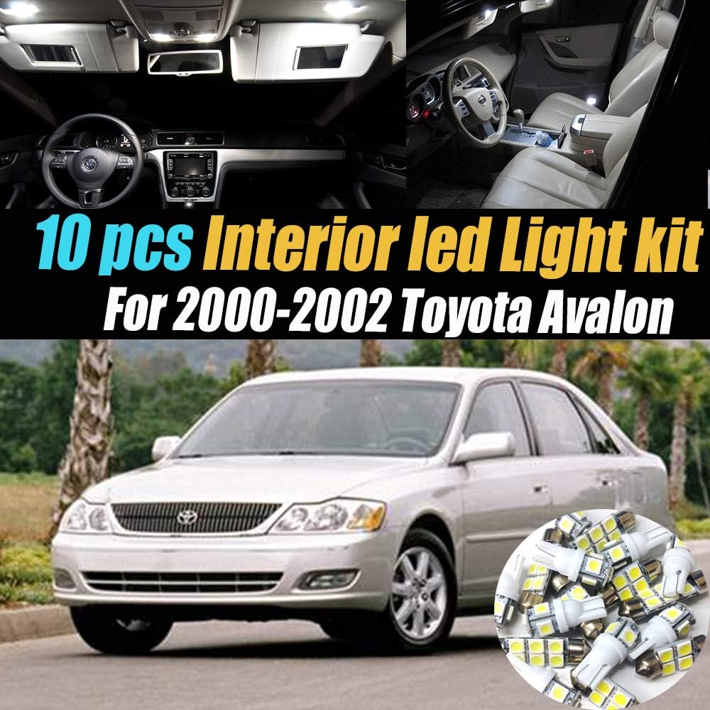 10Pc Super White 6000k Interior LED Light Bulb Kit Package