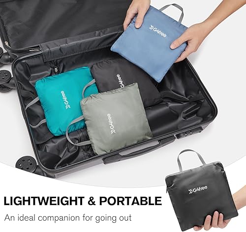 Miniatura 5 de G4Free Mochila de senderismo ligera de 25 litros plegable para viajes deportivos, resistente al agua, para mujeres y hombres, Negro -, Viajes al