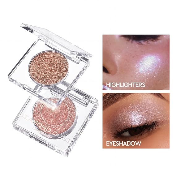Glitter Eyeshadow, Metallic Shimmer Single Eye Shadow, Lavender Shimmer