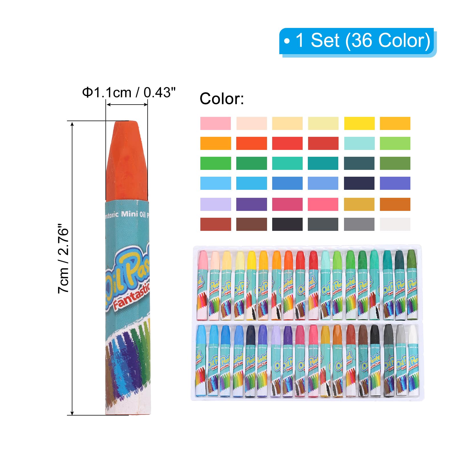 Pastelli A Olio Morbidi - Set Da 48 ColorI Vivaci Con Bianco Titanio, Atossici Per Artisti E Bambini - Foto 6