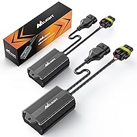 Vista 8 de Nilight H1/H3 LED CANbus Decodificador - Arnés Anti-Parpadeo Libre de Errores Resistor Condensador para Bombilla LED, Paquete de 2