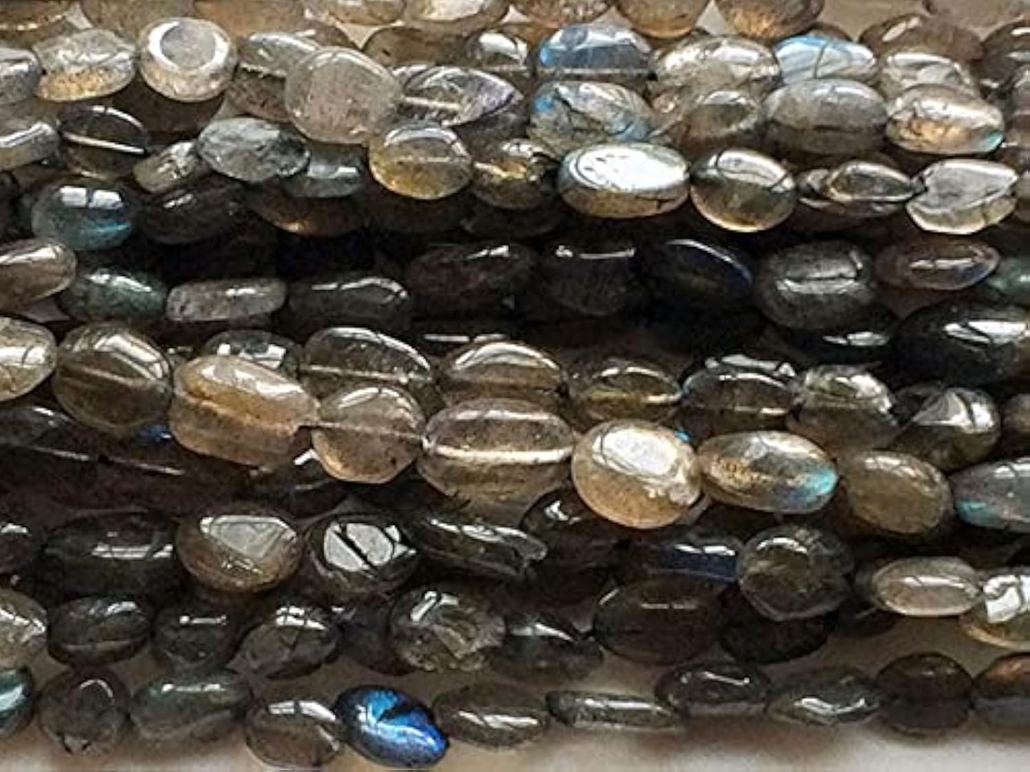 Labradorite flashy blue perles naturelles pour créer vos bijoux d'été personnalisés