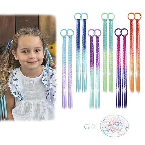 Dreamlover Crazy Hair Day Accessories for Girls, Colored Hair Extensions