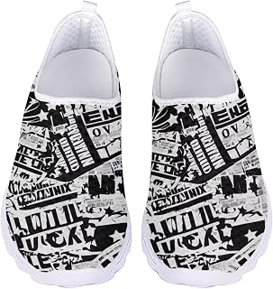 Vuriqeby USA Flag Shoes for Women Road Running Shoes Womens Comfortable Walking Tennis Sneakers Athletic Shoes