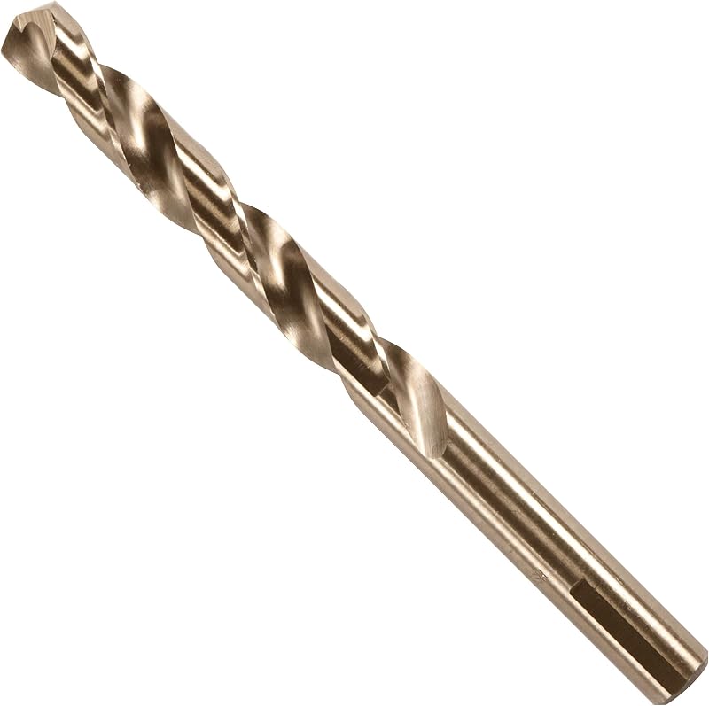 BOSCH CO2159B Broca para metal M42 de cobalto de 1 pieza de 1/2 pulg. x 6 pulg. con vástago de tres planos para aplicaciones de perforación en acero inoxidable, hierro fundido, titanio, metal de calibre ligero y aluminio